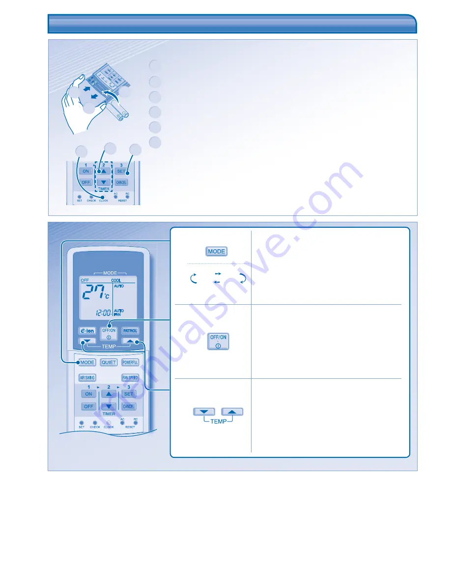 Panasonic CS-E15HKR Operating Instructions Manual Download Page 8