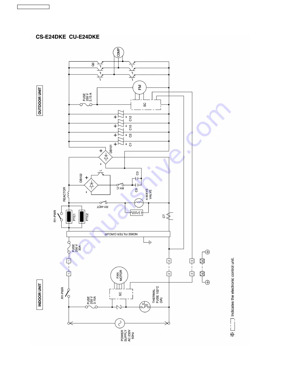 Panasonic CS-E24DKE Service Manual Download Page 12