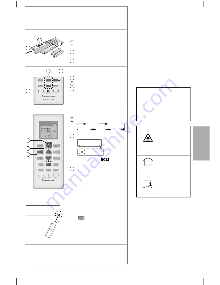 Panasonic CS-NZ12SKE Operating Instructions Manual Download Page 15