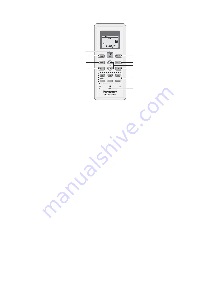 Panasonic CS-PC12TKF Service Manual Download Page 11