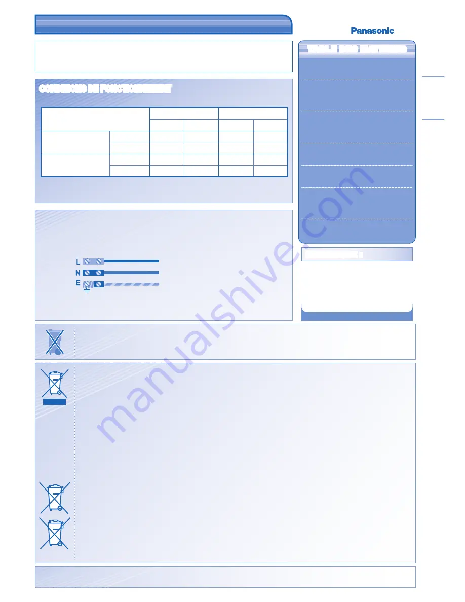 Panasonic CS-RE12HKE Operating Instructions Manual Download Page 9