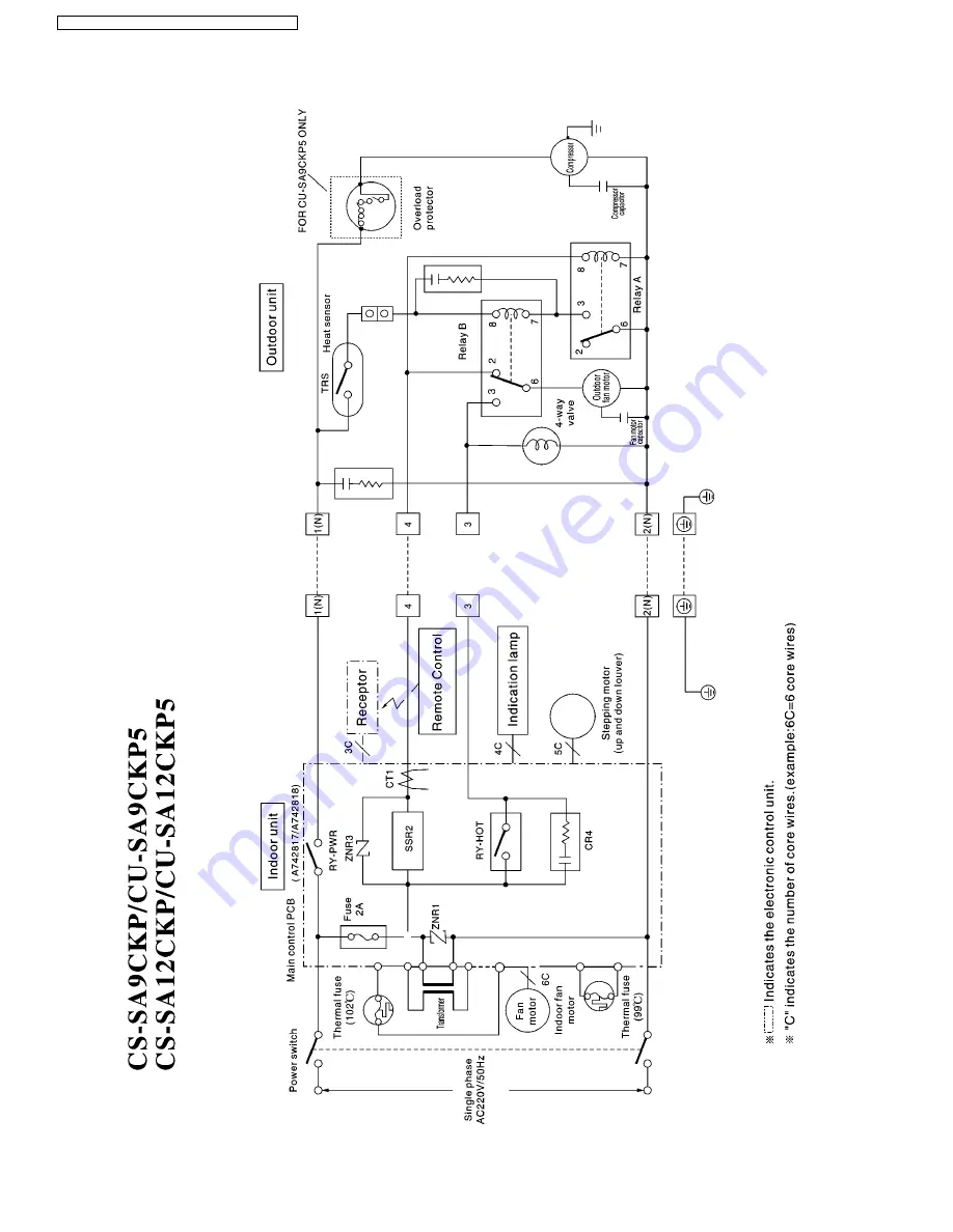 Panasonic CS-SA12CKP Service Manual Download Page 12