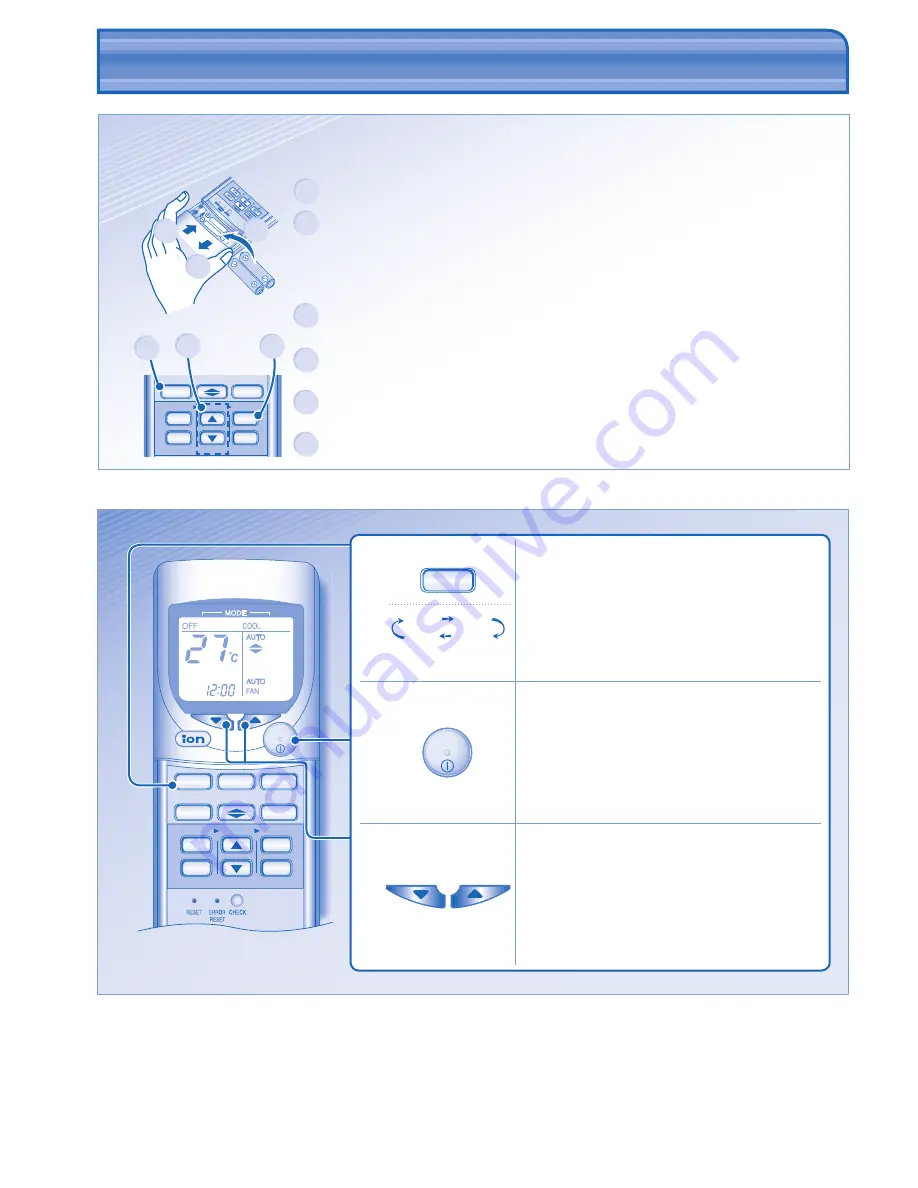 Panasonic CS-TE12HKE-5 Operating Instructions Manual Download Page 8