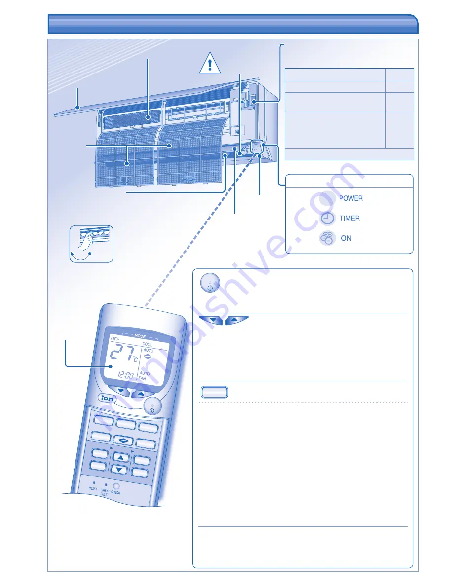 Panasonic CS-TE12HKE Operating Instructions Manual Download Page 4