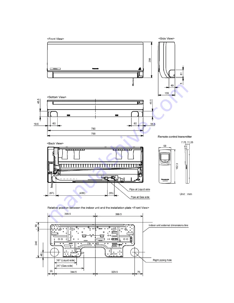 Panasonic CS-TE12HKE Service Manual Download Page 8