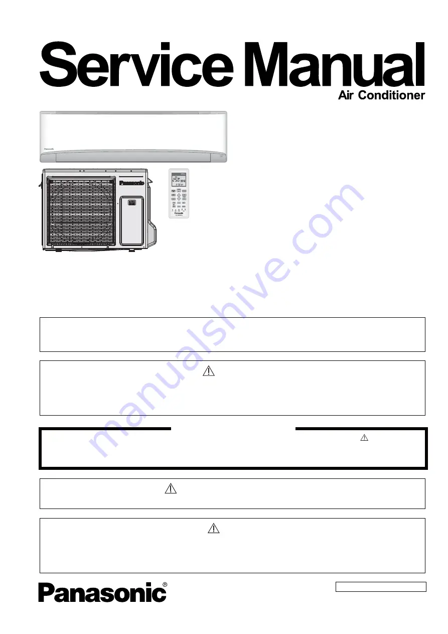 Panasonic CS-TZ60TKEW Скачать руководство пользователя страница 1