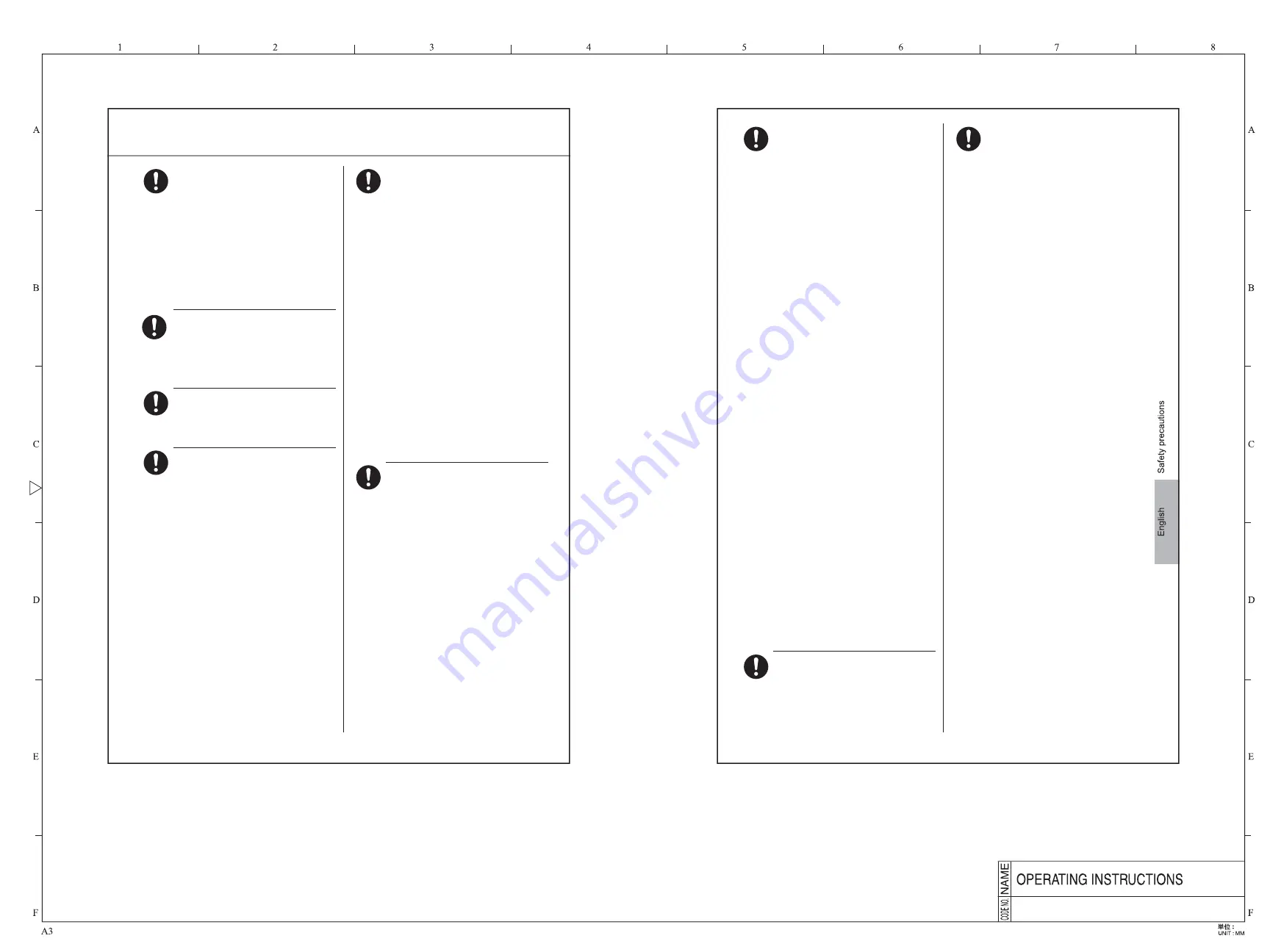 Panasonic CS- U12WKY Series Operating Instructions Manual Download Page 5