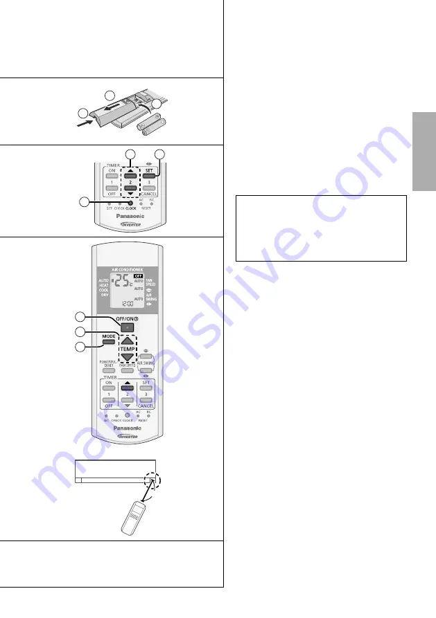 Panasonic CS-UE18RKE Operating Instructions Manual Download Page 3