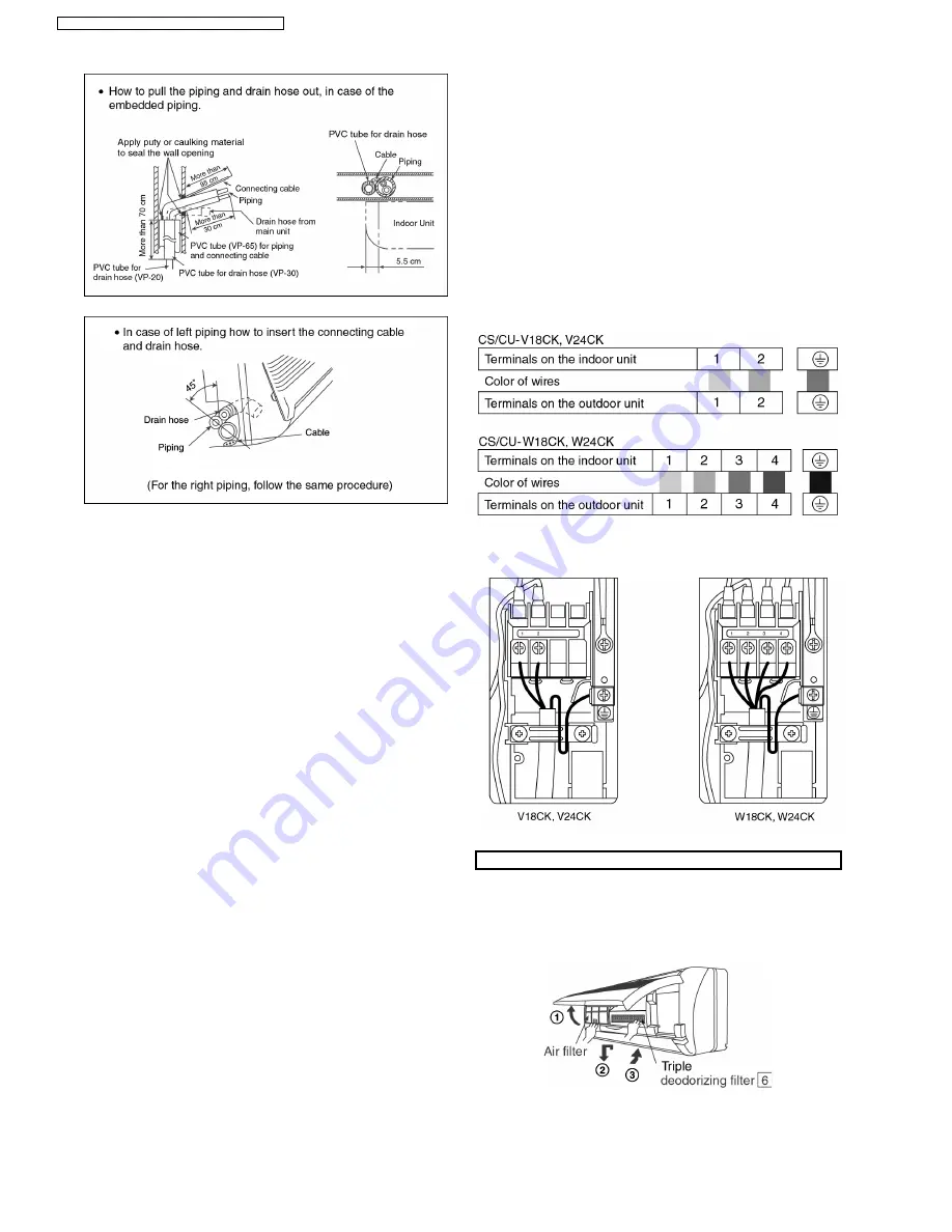 Panasonic CS-W18CKE Скачать руководство пользователя страница 48