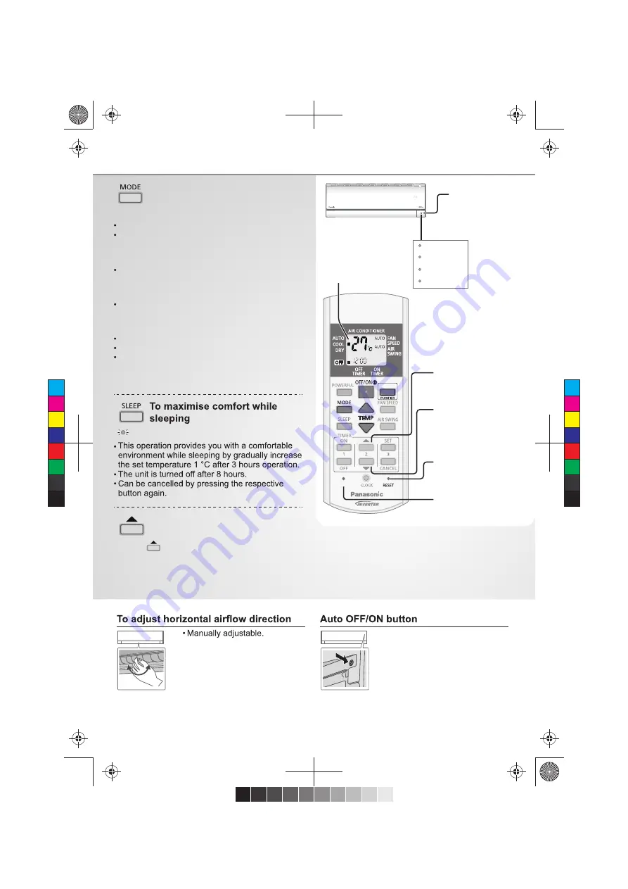 Panasonic CS-WU12VKY Series Скачать руководство пользователя страница 10