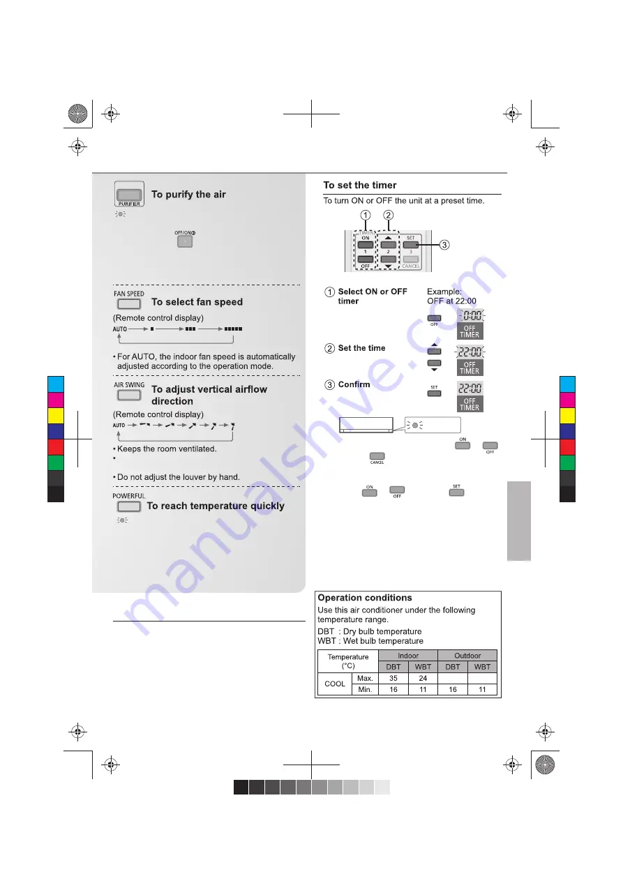 Panasonic CS-WU12VKY Series Operating Instructions Manual Download Page 11