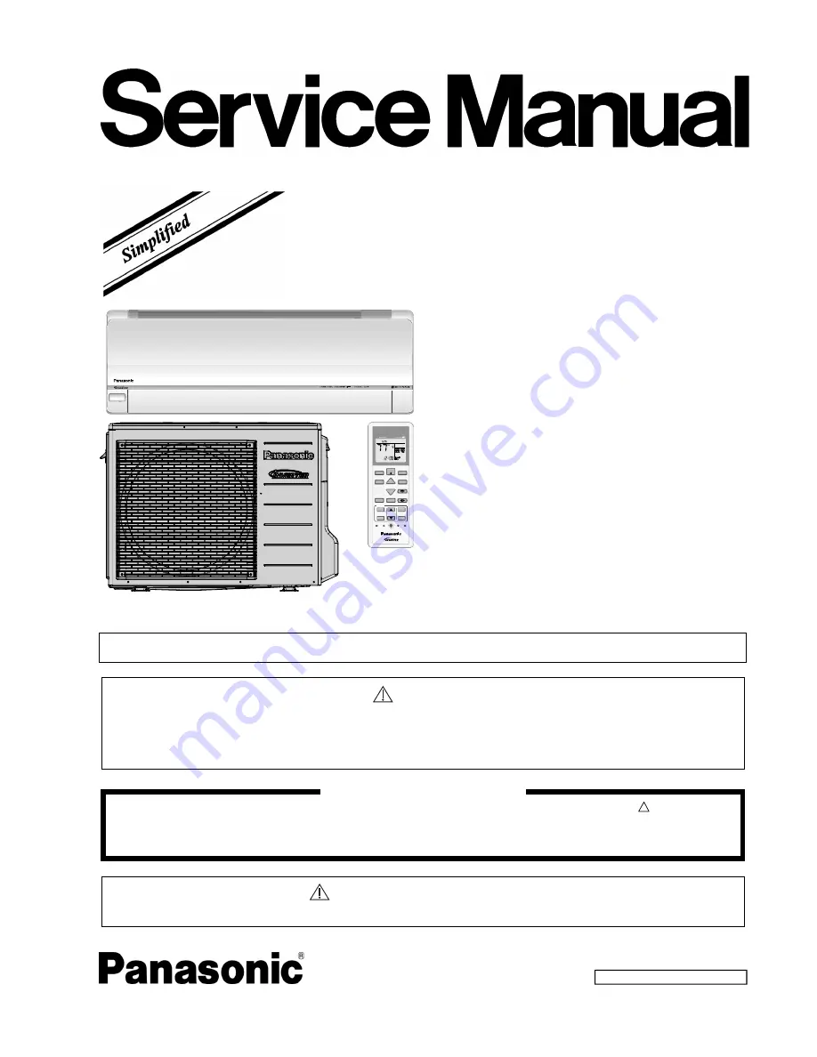 Panasonic CS-XE12SKUA-1 Service Manual Download Page 1