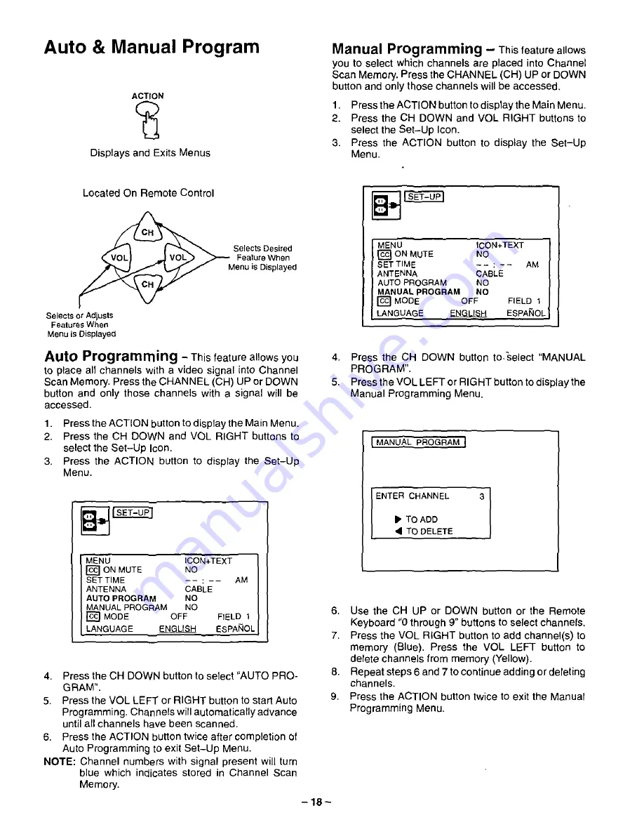 Panasonic CT-13R12 Operating Instructions Manual Download Page 18