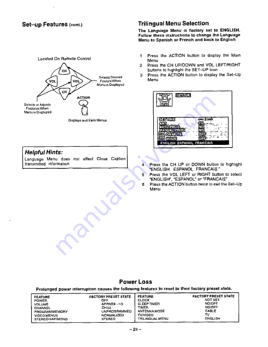 Panasonic CT-13R23 Скачать руководство пользователя страница 23