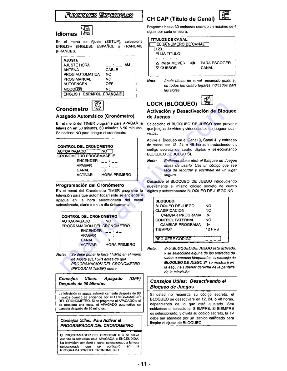 Panasonic CT-20D20 Скачать руководство пользователя страница 10