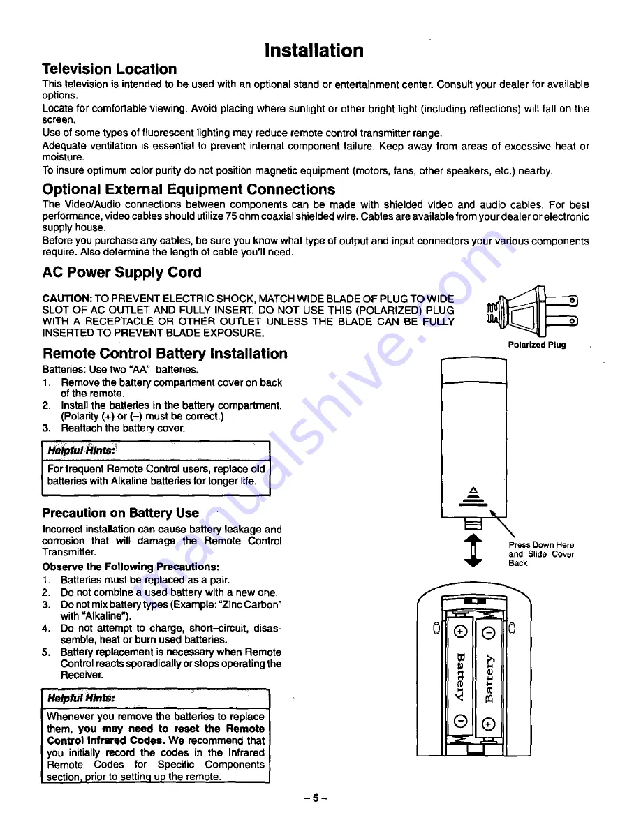 Panasonic CT-2768SD Скачать руководство пользователя страница 5