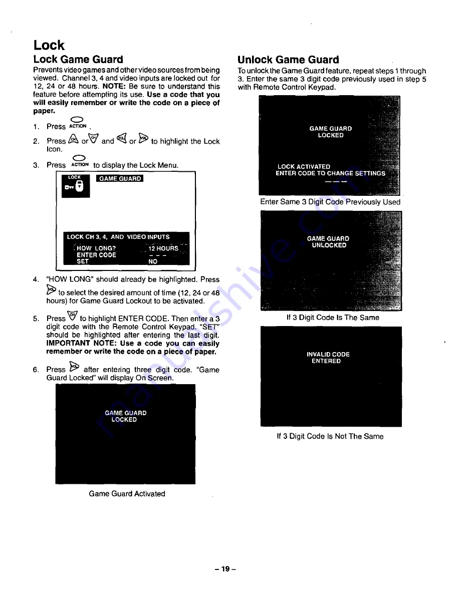 Panasonic CT-2768SD Operating Instructions Manual Download Page 19