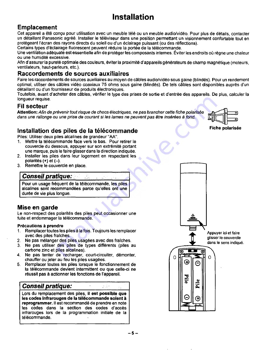 Panasonic CT-2768SD Operating Instructions Manual Download Page 33