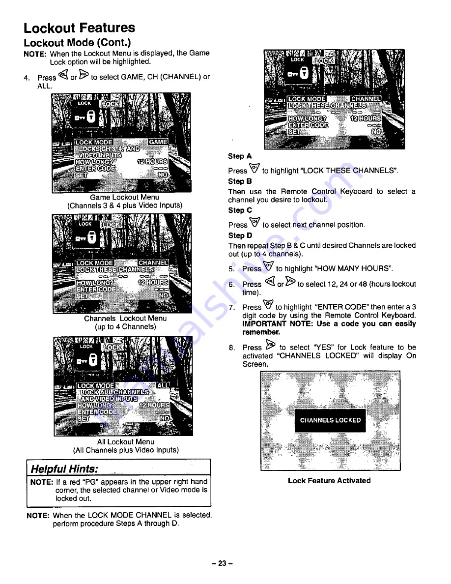 Panasonic CT-27SF24 Operating Instructions Manual Download Page 23