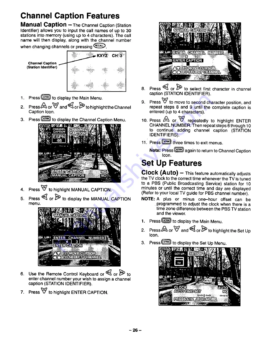 Panasonic CT-27SF24 Operating Instructions Manual Download Page 26