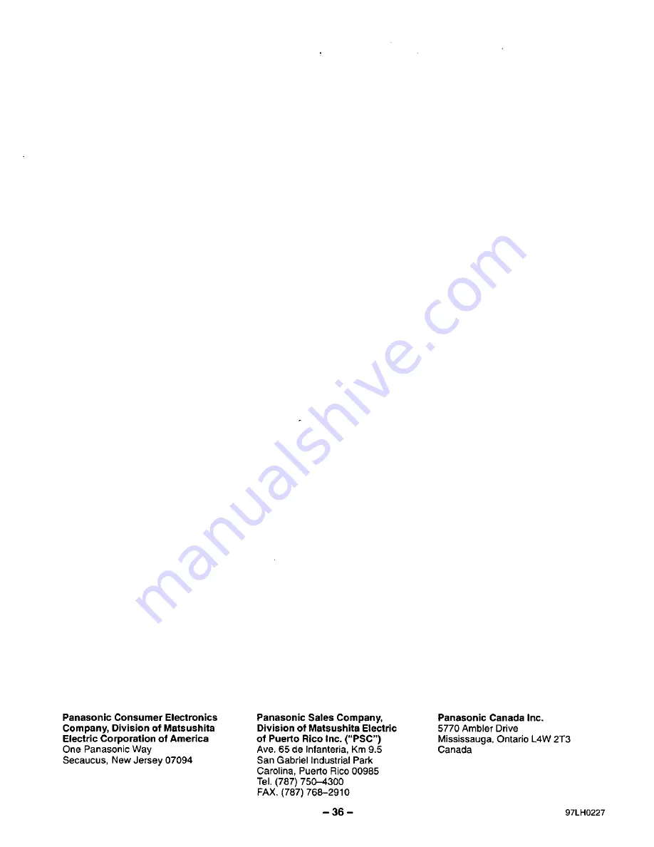 Panasonic CT-31SF14V Operating Instructions Manual Download Page 36