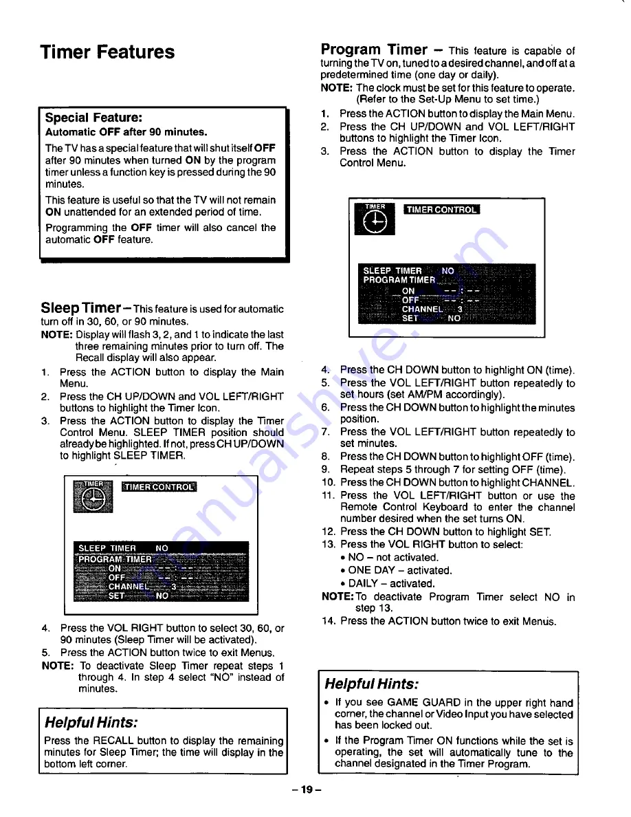 Panasonic CT-32G11 Operating Instructions Manual Download Page 19