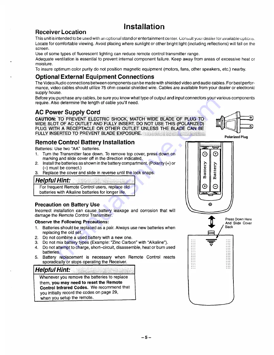 Panasonic CT-32G21 Operating Instructions Manual Download Page 5