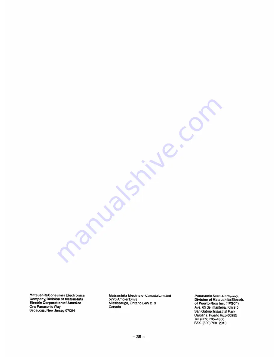 Panasonic CT-32G21 Operating Instructions Manual Download Page 36