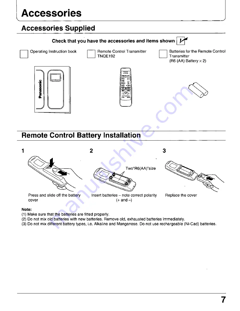 Panasonic CT-34WDM60 Operating Manual Download Page 7