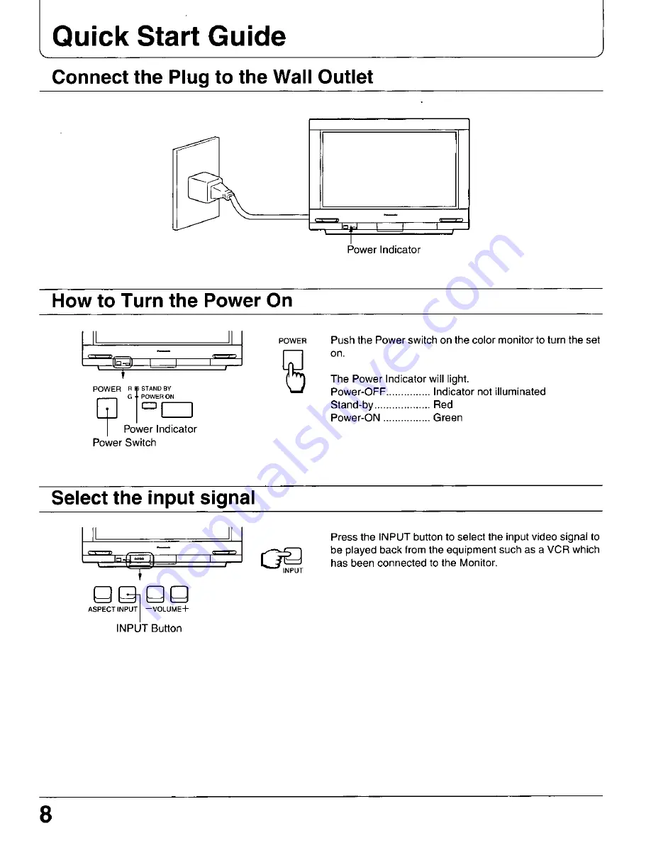 Panasonic CT-34WDM60 Operating Manual Download Page 8