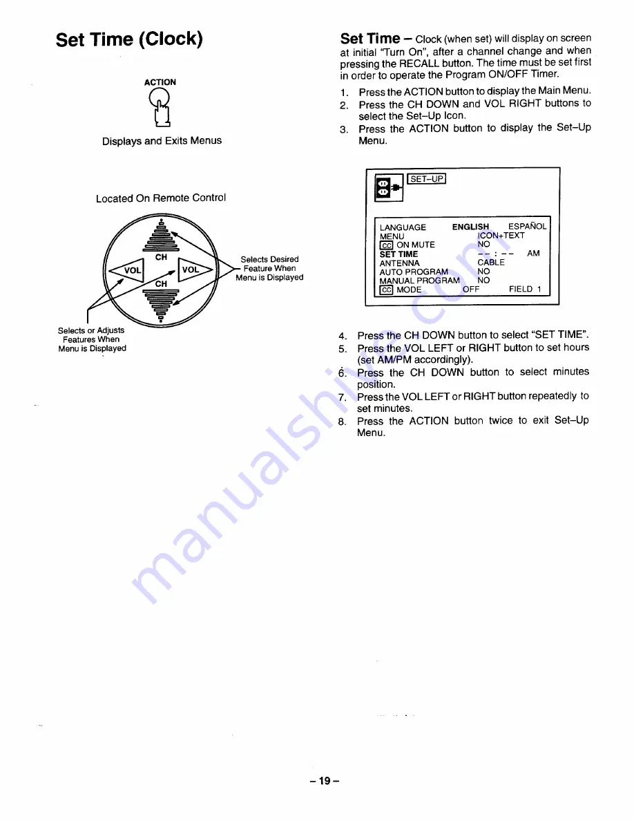 Panasonic CT-35F12T Скачать руководство пользователя страница 19