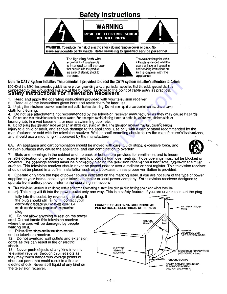 Panasonic CT-36DV60 Operating Manual Download Page 5