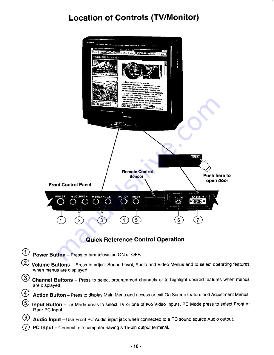 Panasonic CT-36DV60 Operating Manual Download Page 11