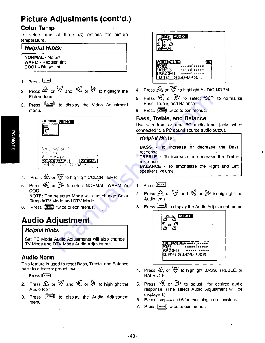 Panasonic CT-36DV60 Operating Manual Download Page 41