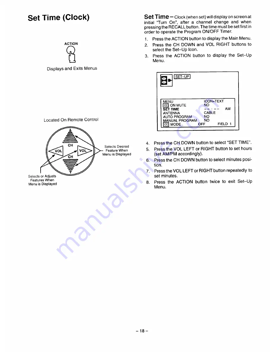 Panasonic CT205115 Скачать руководство пользователя страница 18