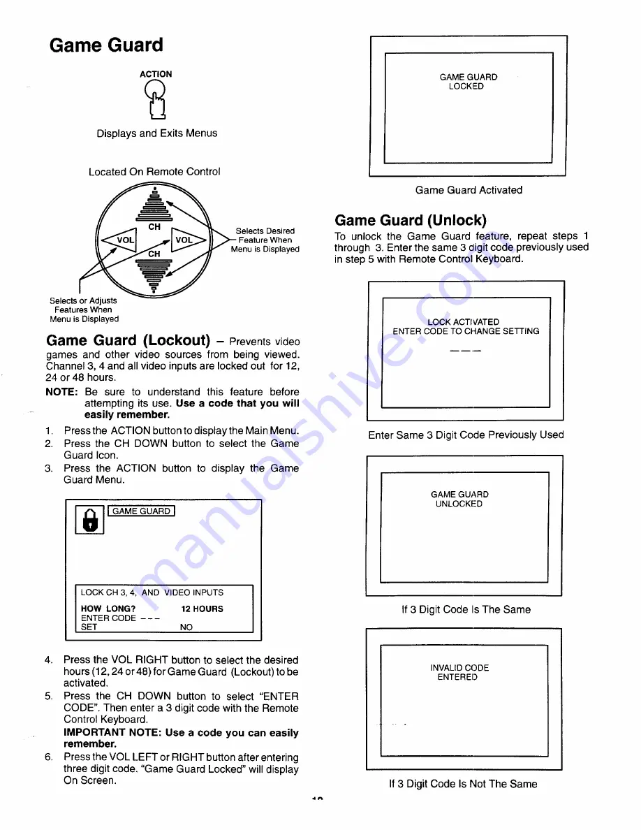 Panasonic CT20620T Operating Instructions Manual Download Page 12