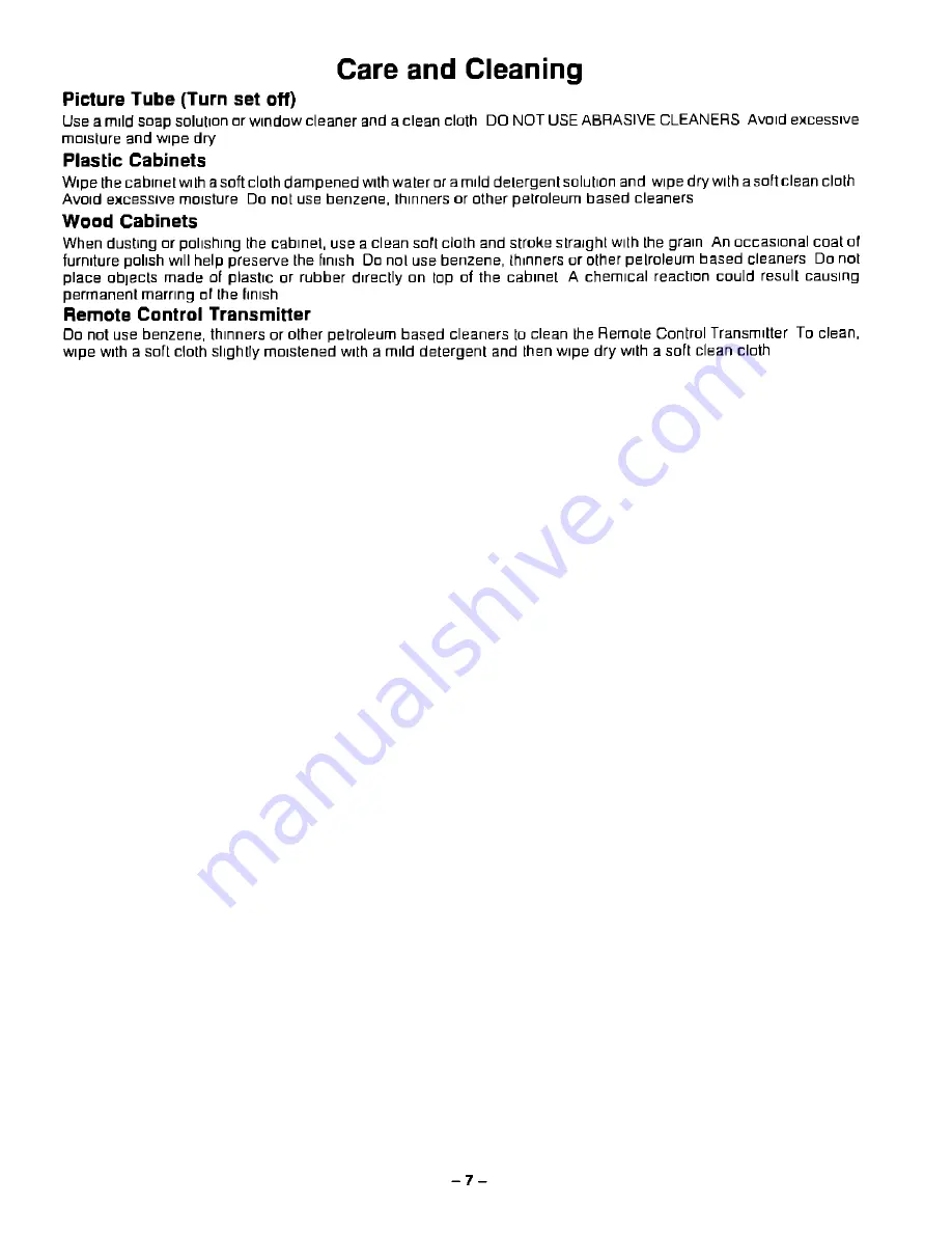 Panasonic CT2584VY - MONITOR Operating Instructions Manual Download Page 7