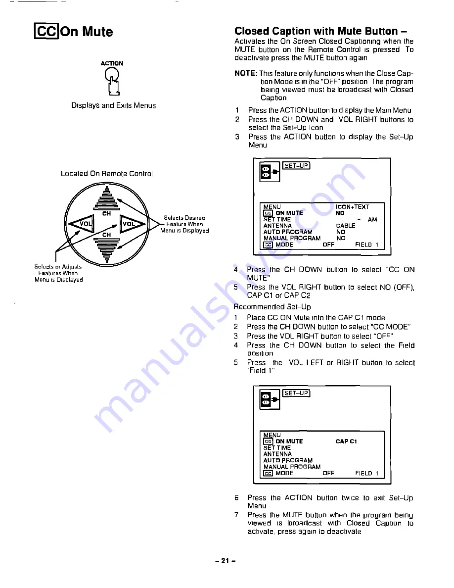 Panasonic CT2584VY - MONITOR Скачать руководство пользователя страница 21