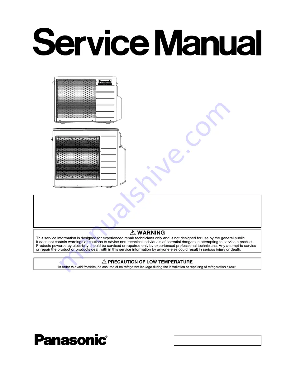 Panasonic CU-2E15LBE Service Manual Download Page 1