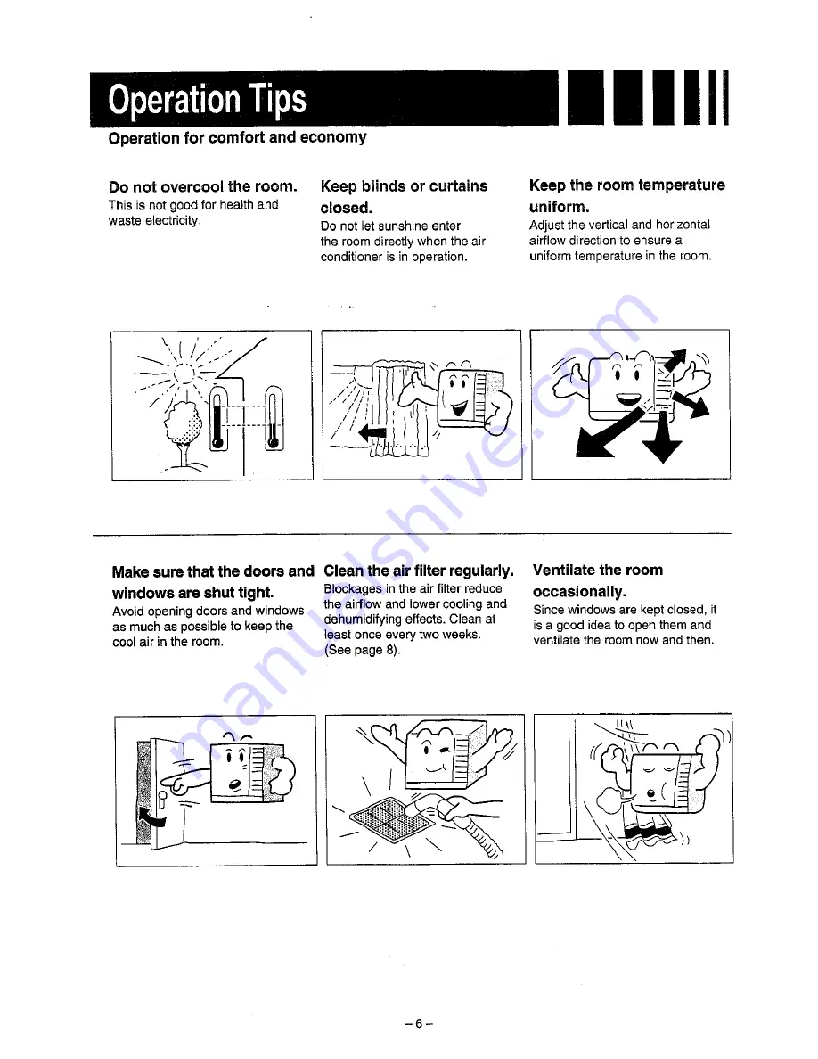 Panasonic CW-A200SR Operating Instructions Manual Download Page 7