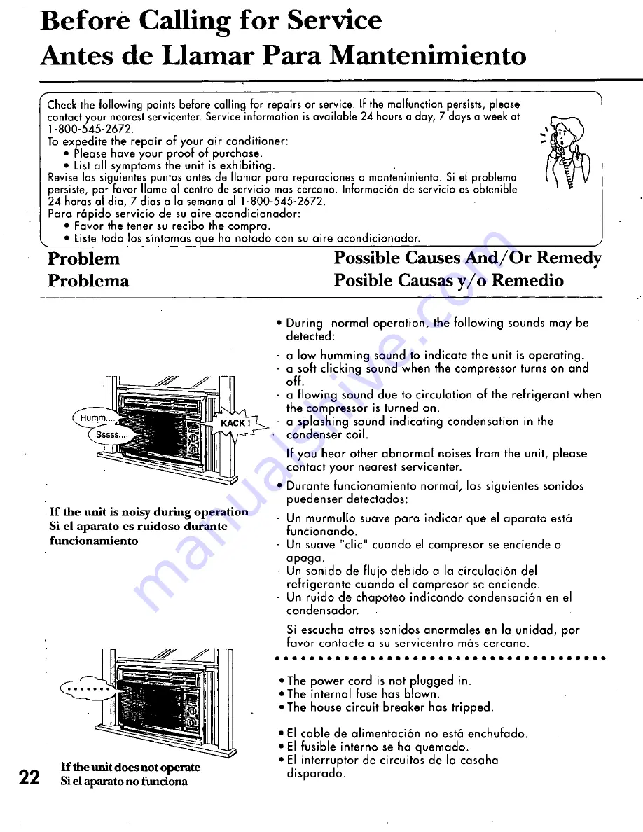 Panasonic CW-C141NU Скачать руководство пользователя страница 22