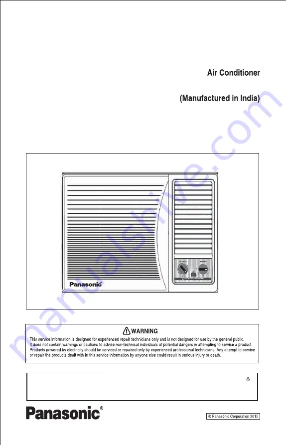 Panasonic CW-UC1815AF Скачать руководство пользователя страница 1