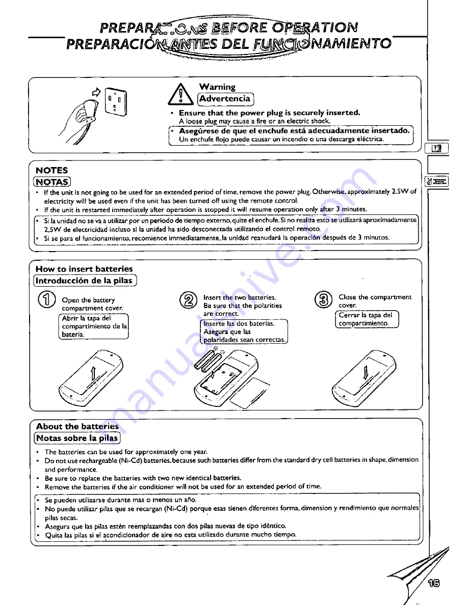 Panasonic CW-XC143EU Installation And Operating Instructions Manual Download Page 17