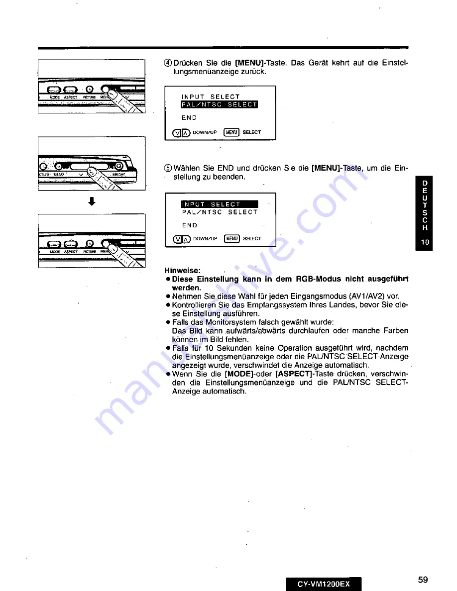 Panasonic CY-VM1200EX Скачать руководство пользователя страница 59