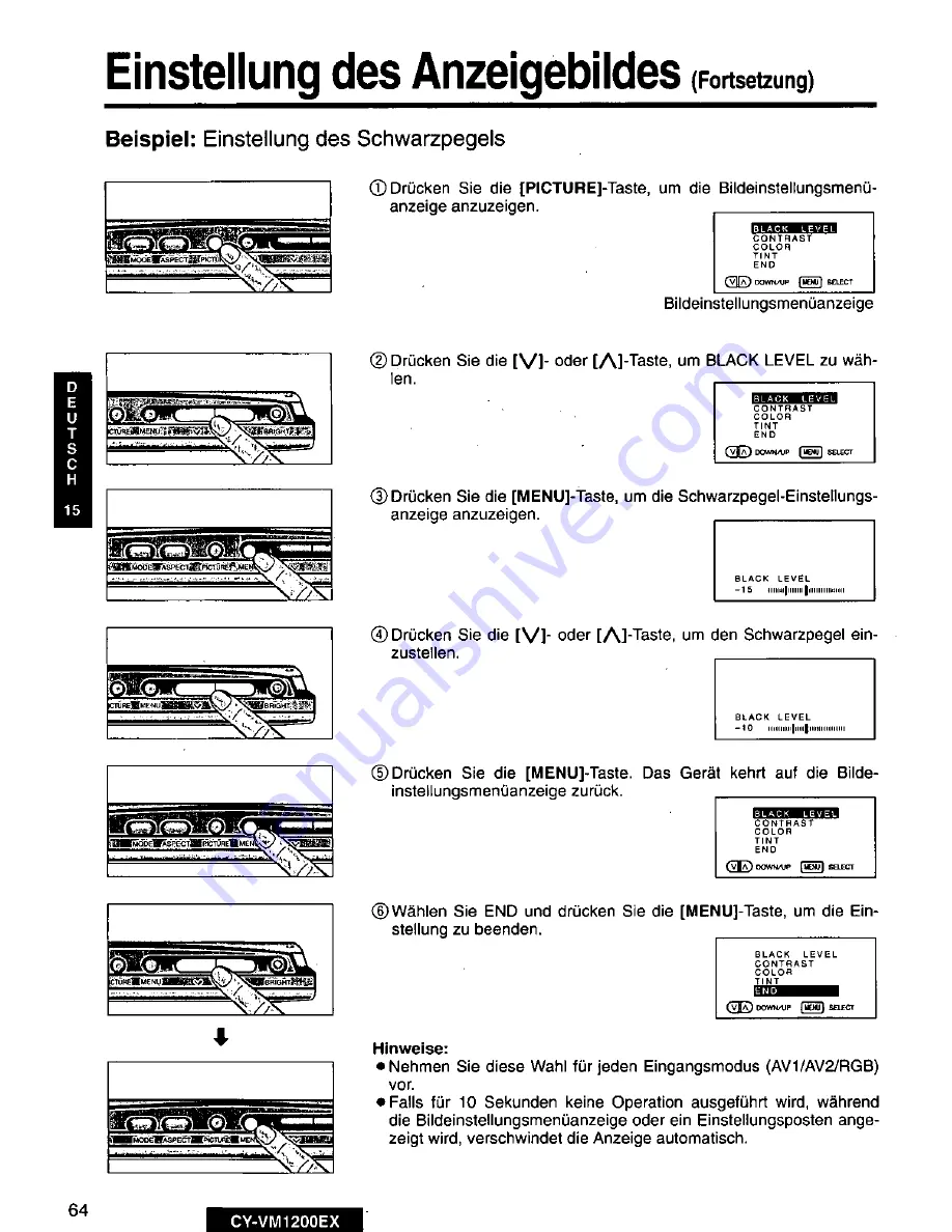 Panasonic CY-VM1200EX Скачать руководство пользователя страница 64