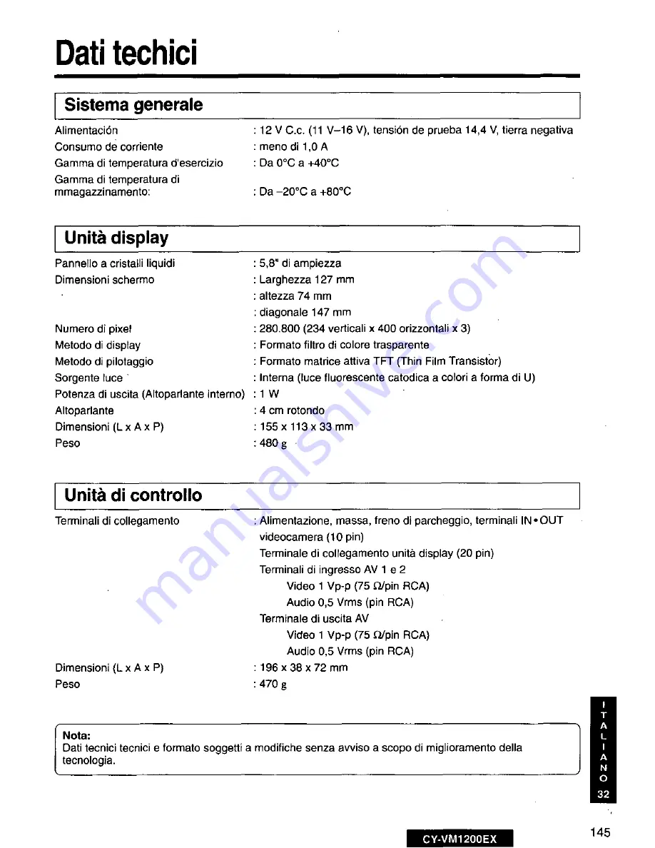 Panasonic CY-VM1200EX User Manual Download Page 145