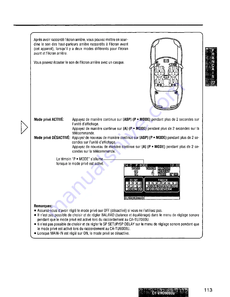 Panasonic CY-VMD9000U Operating Manual Download Page 113