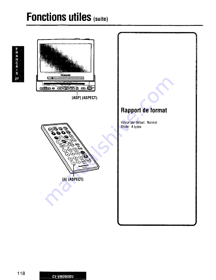 Panasonic CY-VMD9000U Operating Manual Download Page 118