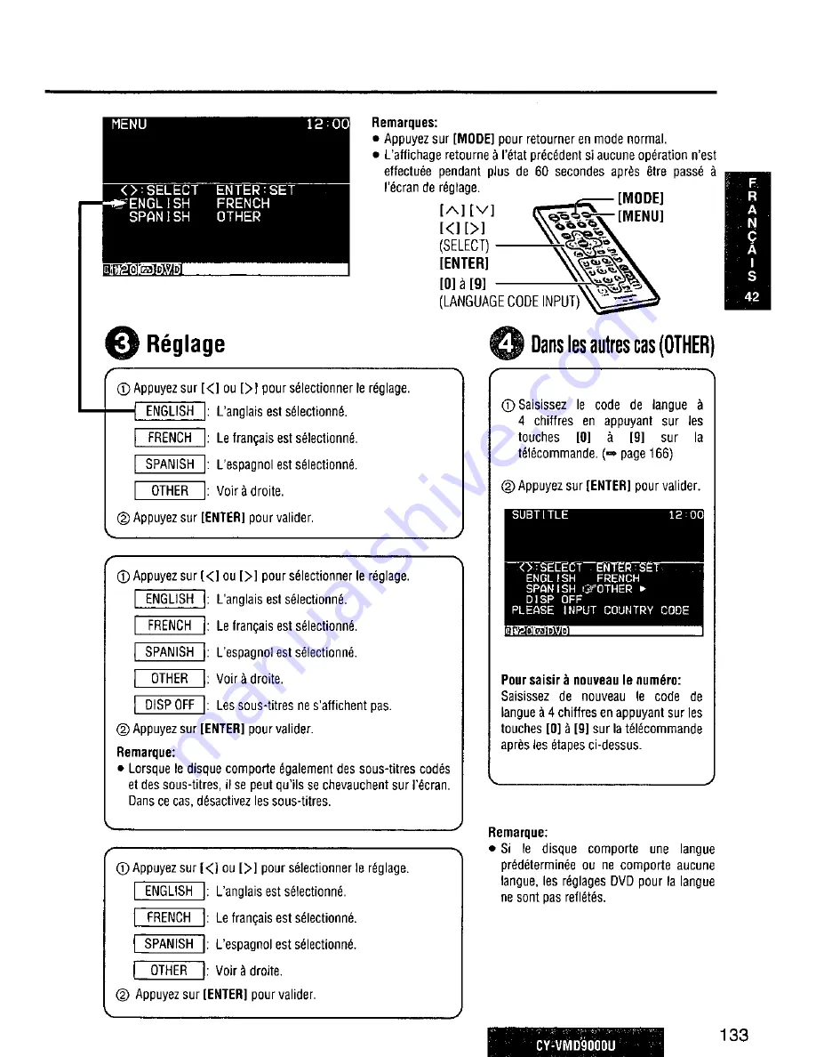 Panasonic CY-VMD9000U Operating Manual Download Page 133