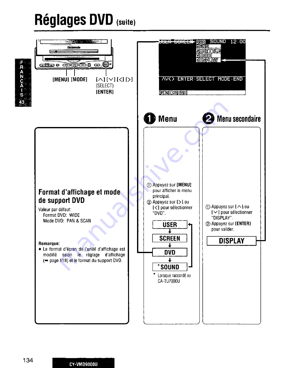 Panasonic CY-VMD9000U Operating Manual Download Page 134